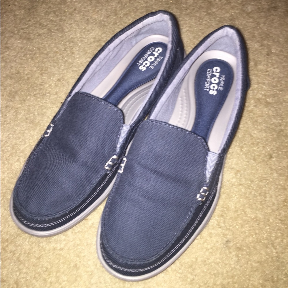 Navy Blue Croc Loafers